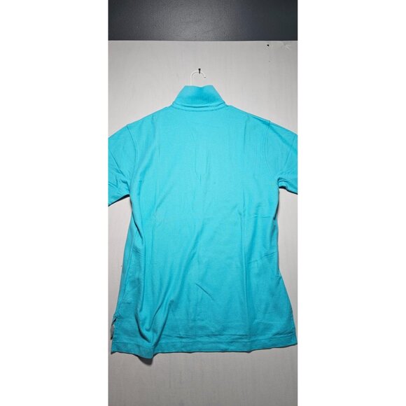 Tommy Hilfiger Polo Shirt Men's Large Blue Short Sleeve High Low Hem Pullover - Picture 3 of 3